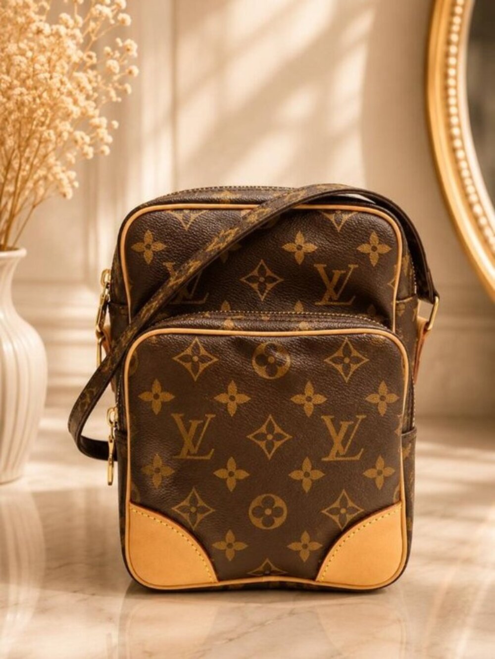 Authentic Louis Vuitton Monogram Amazone Crossbody Bag Vintage Shoulder Bag